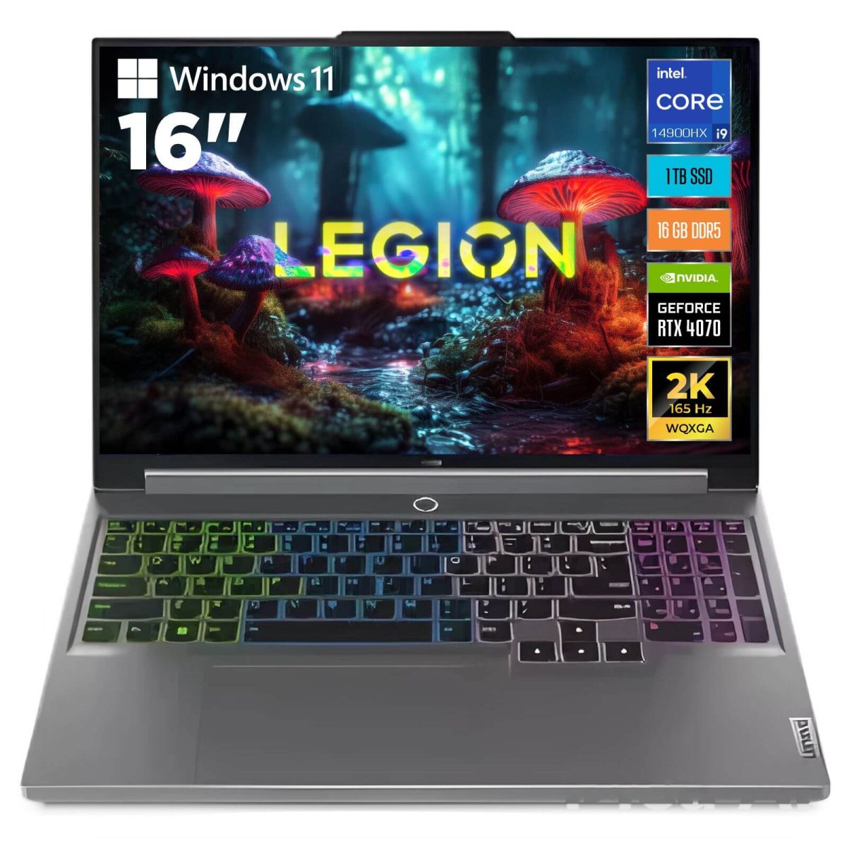 Portátil Lenovo Legion 5 16IRX9 Core i7-14700HX RTX 4070 32GB 1TB