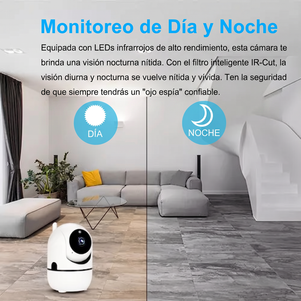 Cámara de Seguridad Inteligente WiFi 360° - Full HD 1080p