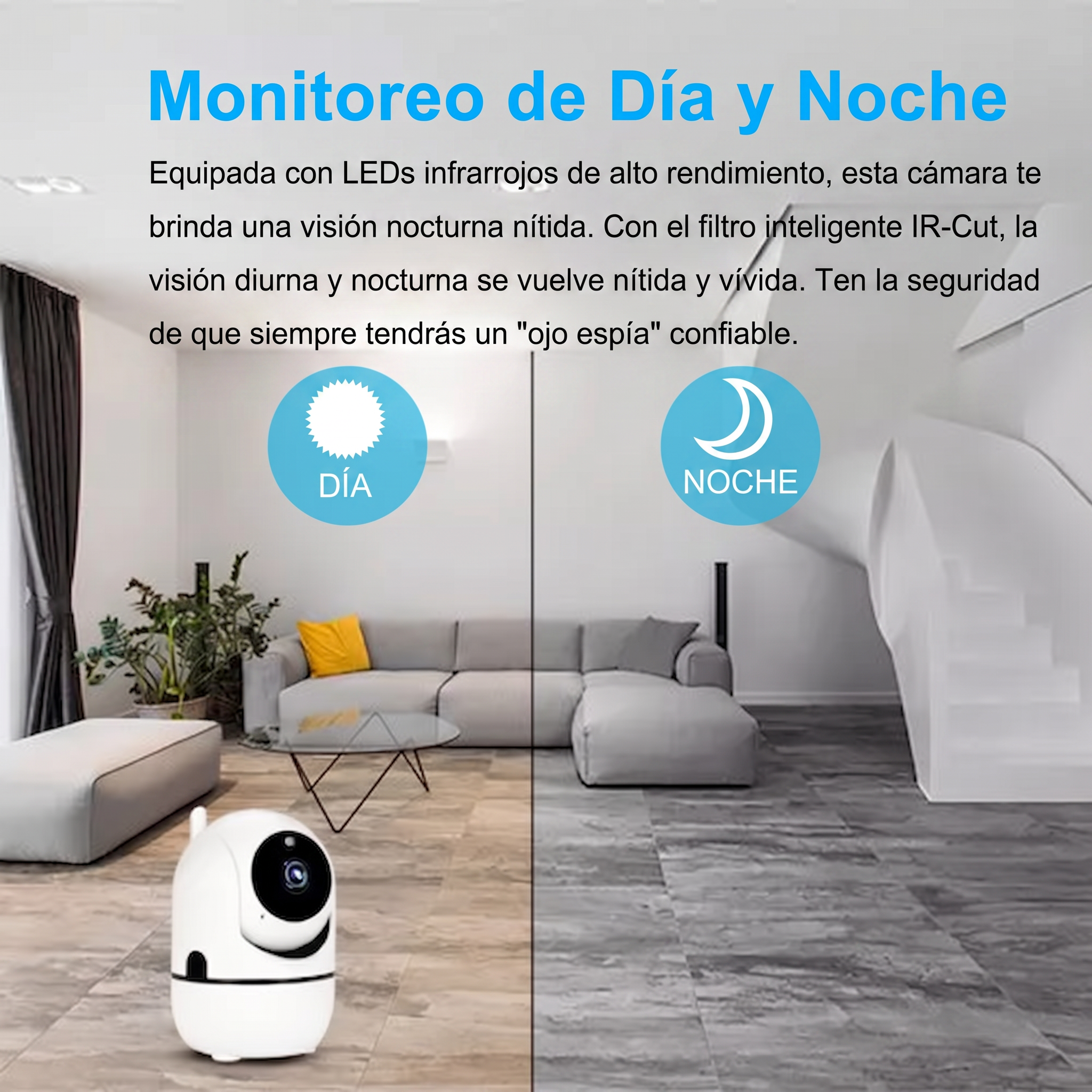 Cámara de Seguridad Inteligente WiFi 360° - Full HD 1080p