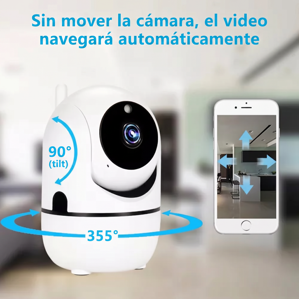 Cámara de Seguridad Inteligente WiFi 360° - Full HD 1080p
