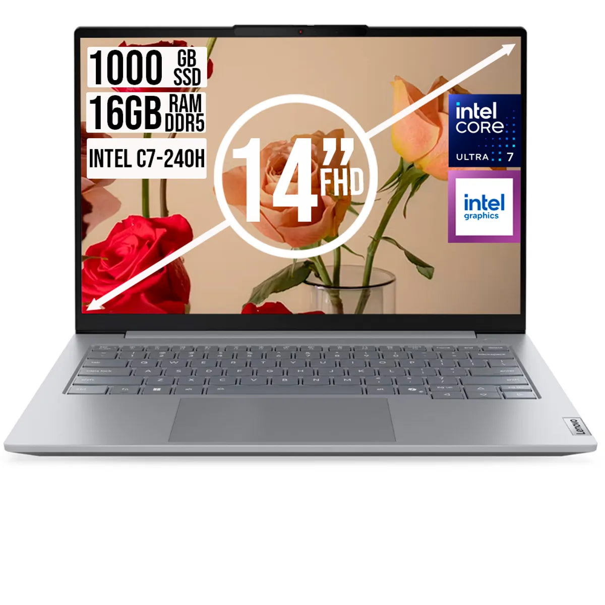 Portátil Lenovo ThinkBook 14 Gen 8 Core 7 240H 32GB 1TB 14"